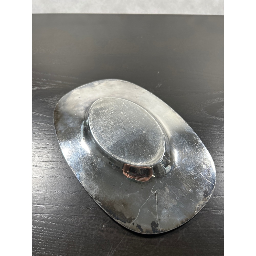 Vintage Birks Silver Plated Oval Trinket Tray Gadroon Border Small Dish 8in - Picture 4 of 5